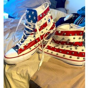 Converse | American Flag studded chuck taylor